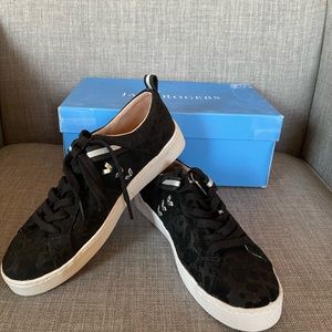 NIB Jack Rogers Ainsley Black Fabric Sneakers - 6